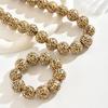 Handmade Wooden Beaded Necklace Set With Leopard Print Accents Boho Chic Statement Collar Chain Women Fall Winter
