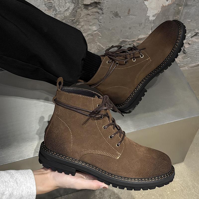 Men's shoes 2026 Spring and Autumn men's boots workwear boots retro American men's outdoor wear-resistant short boots