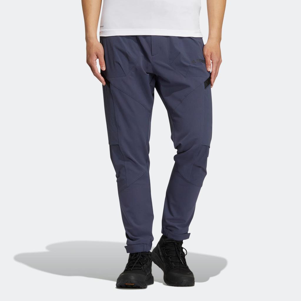 Adidas Terrex Voyg Embroidered Logo Sun-Protective Sports Pants Men Bottoms Blue IC8171