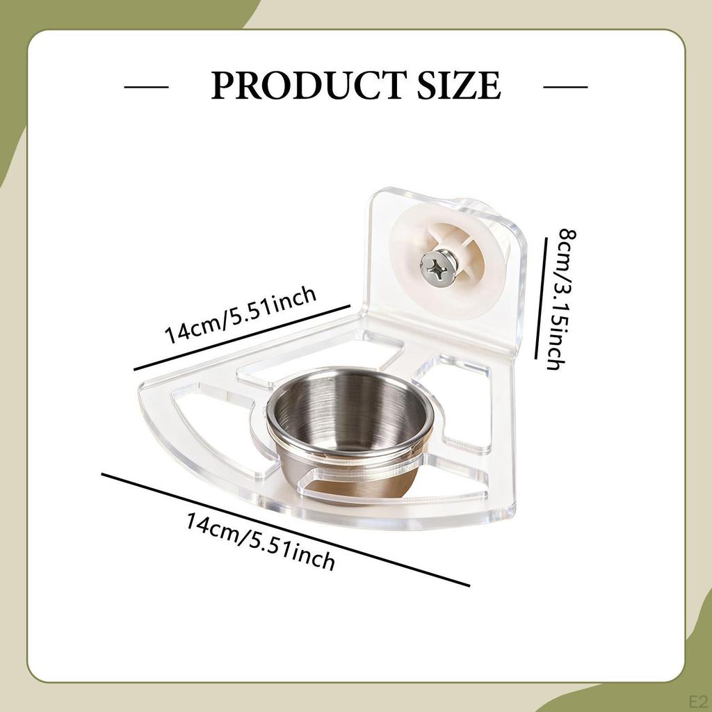 Bird Feeder for Cage Accessories Clear Easy To Clean Portable Acrylic Parakeet Food