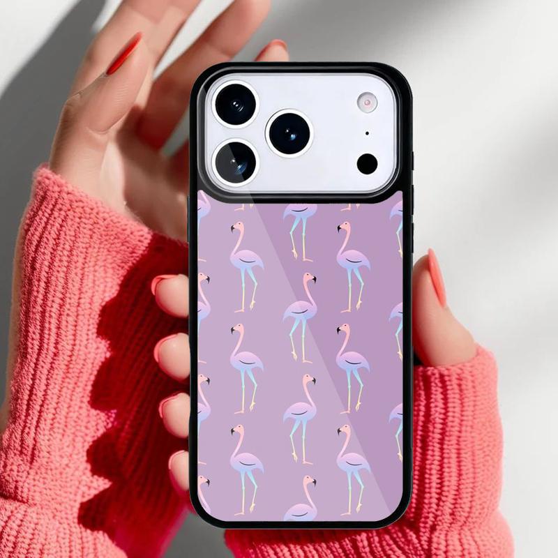 Flamingo Phone Case for iPhone 17 16 15 14 13 Pro Max Back Cover for 12 11 Pro Coque