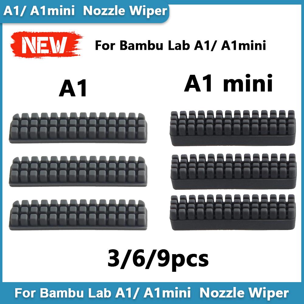 Nozzle Brush for Bambu Lab A1 Wiper Silicone Brush Hotbed Mounted Scrubbers for Bambulab A1 Cleaning Tool 3D Printer Accessories