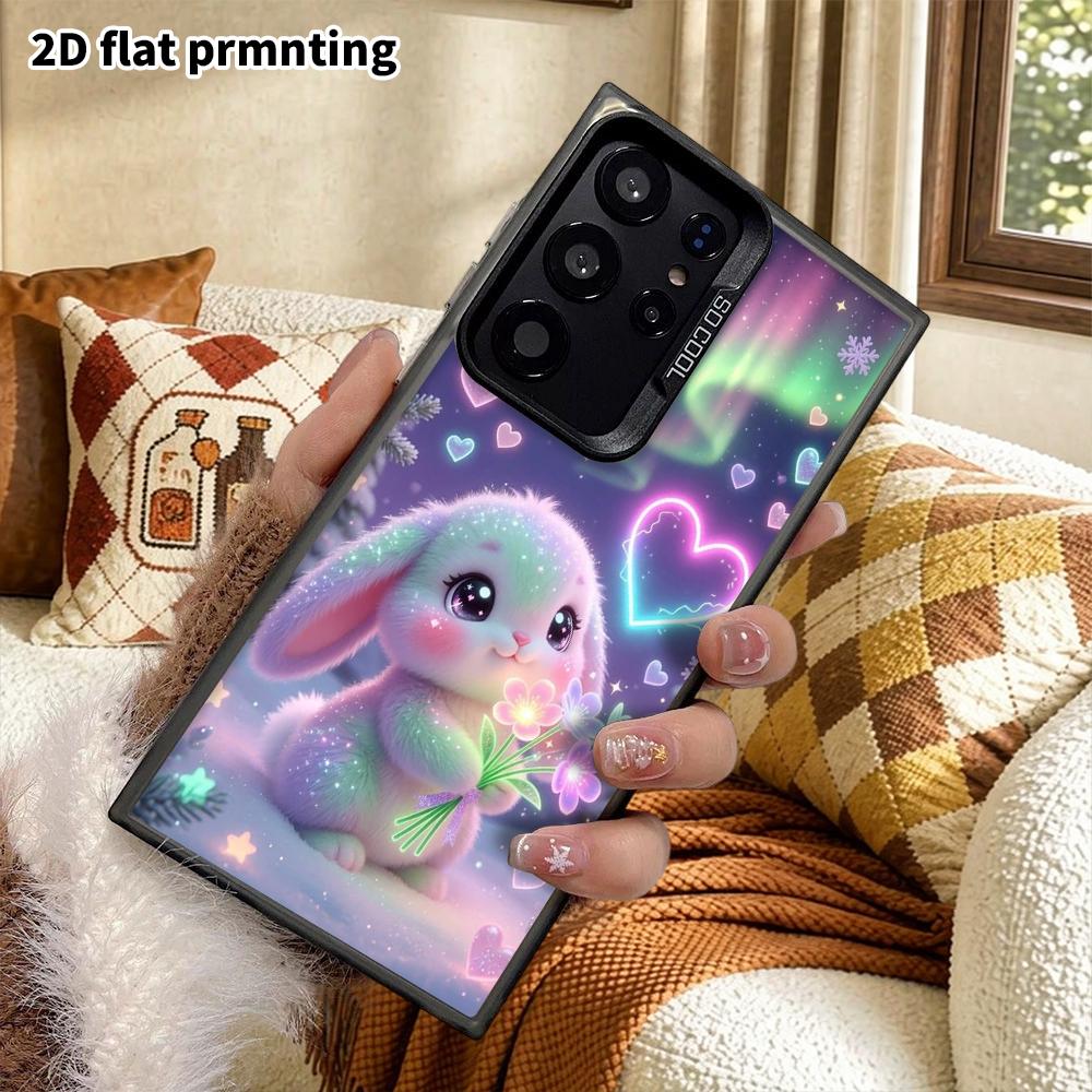 Phone Case: 2D Flat Samsung Galaxy A34 A35 M05 M06 S20 S22 S21 FE Plus 5G Protective Case, Couples Style, Gradient Little Bunny, Christmas and Hallowe