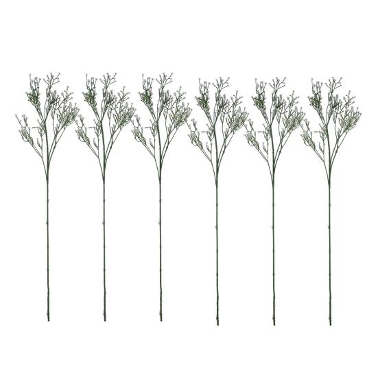 6/10Pcs Artificial Babysbreath Realistic Fake Plastic Flower Home Office Wedding Party Indoor Outdoor Faux Flower Bloom Plants Decoration