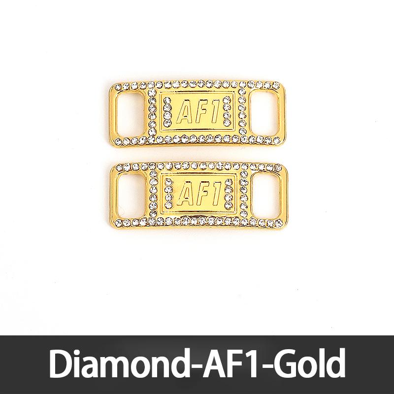 2pcs/pair AF1 Diamond Shoe Charms Fashion Laces Buckle Quality Metal Shoelaces Decorations Chapa Af1 Buckles Shoes Accessories