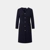 PORTS Women's 2025 Early Spring X-Shape V-Neck Midi Dress LT8D016TWB033