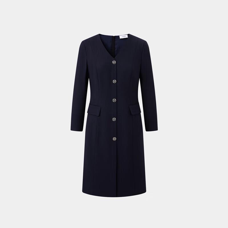 PORTS Women's 2025 Early Spring X-Shape V-Neck Midi Dress LT8D016TWB033