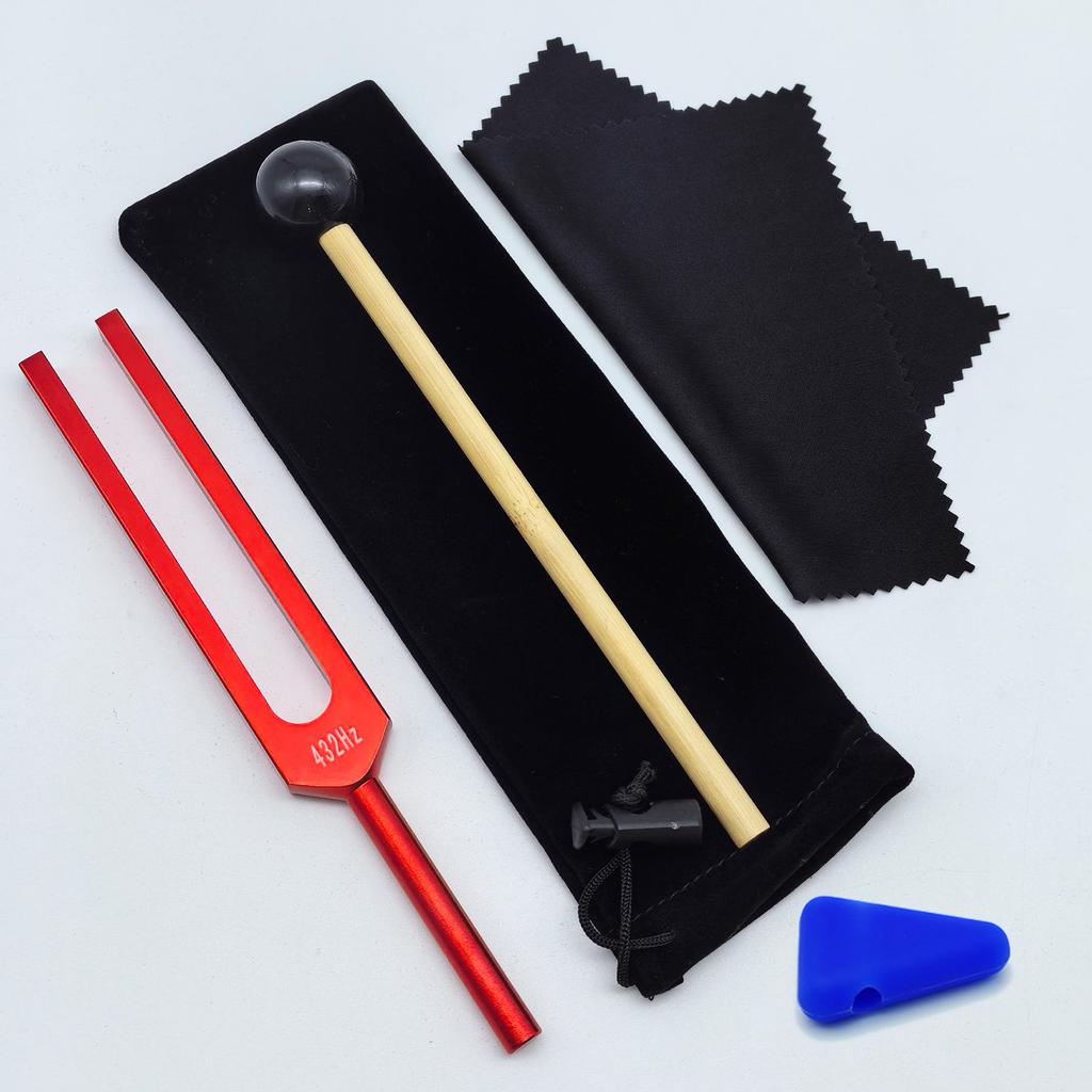Gold 432HZ Aluminum Alloy Colored Tuning Fork with Triangle Shape.