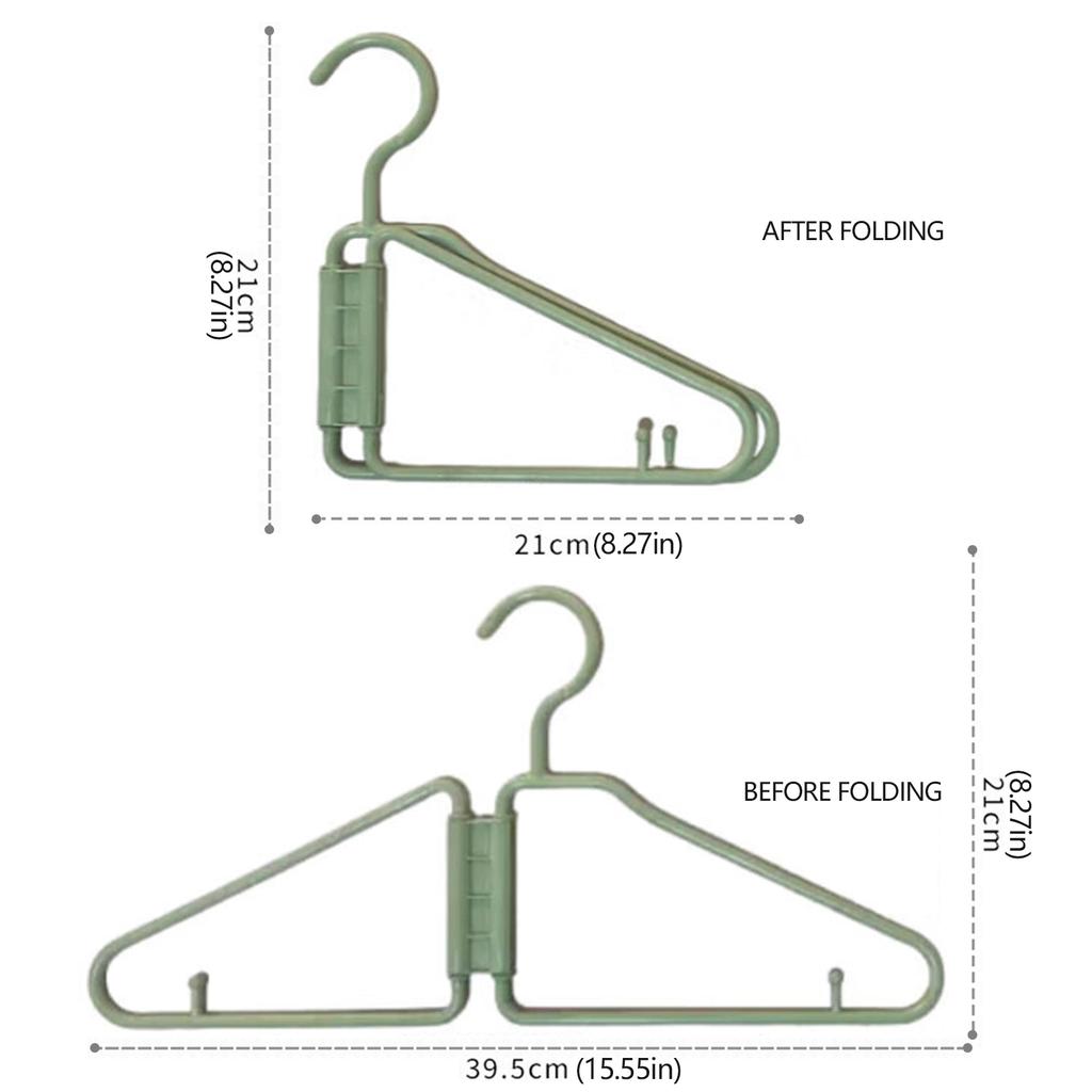 Foldable Coat Hangers Portable Plastic Clothes Storage Hanger Wardrobe Space Saving Coat Rack Home Storage Thickened Hooks