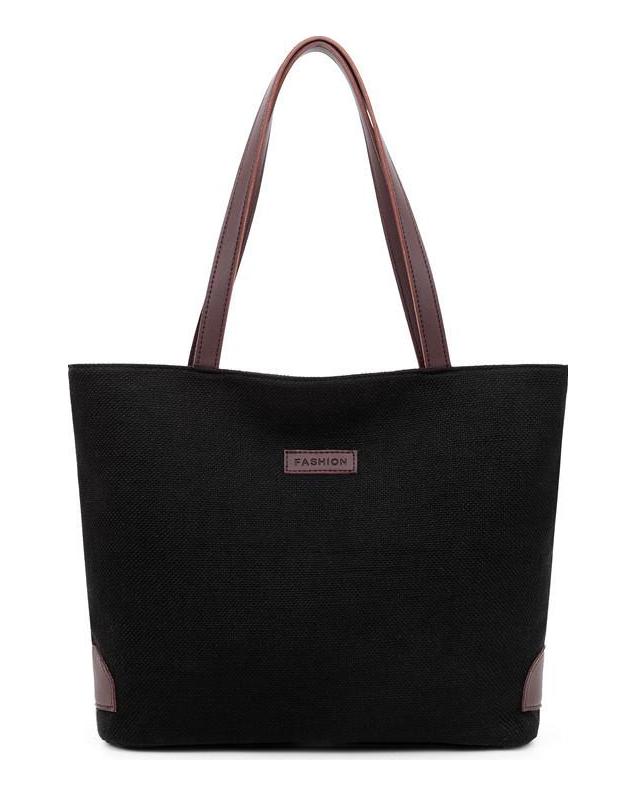 Yogodlns Casual Canvas Totes Bag Women Large Capacity Shoulder Bag Fashion Shopping Top Handale Zipper Handbag