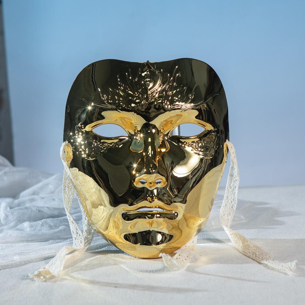 

Маскарадная маска для лица в старинном стиле для мужчин и взрослых, аниме, косплей, профессиональная маска для лица, подарок Style E