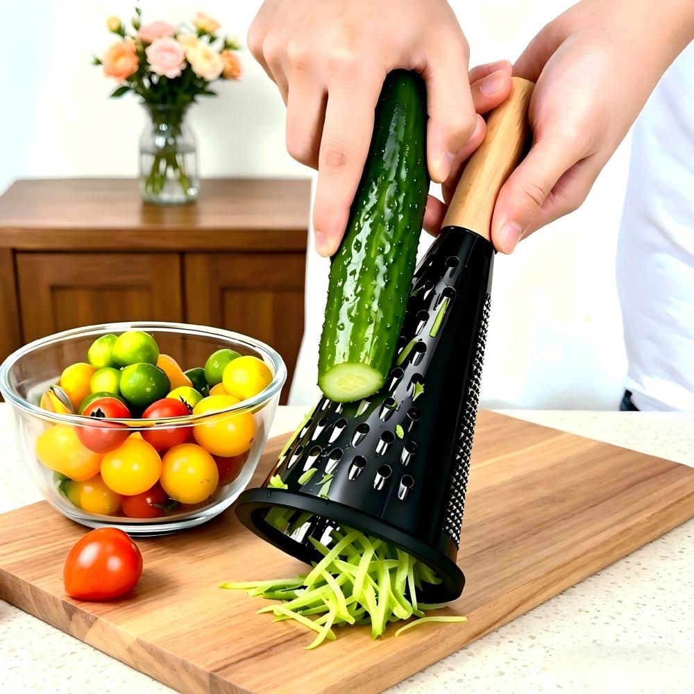 Stainless Steel Black Conical Vegetable Grater 3 Mode Garlic Grinder Cheese Grater Chocolate