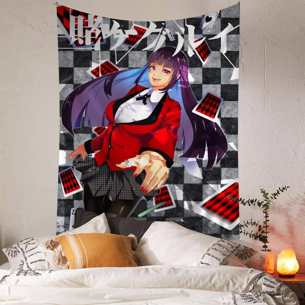 Japanese Manga Kakegurui Hanging Bohemian Tapestry Hippie Wall Hanging Bohemian Wall Tapestries Mandala Wall Hanging Home Decor