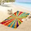Colorful Radiating Rainbow Pattern Design Beach Towel Quick-drying for Travel Outdoor Sports Jogging Beach and Swimming