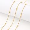 18k Gold Plated Minimalist Snake Chain Necklace - Round Clip Bead Clavicle Accessory