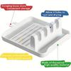Desktop 4-Slot Paint Brush Holder Lightweight Plastic Art Organizer for Watercolor, Acrylic, Oil Painting Space-Saving