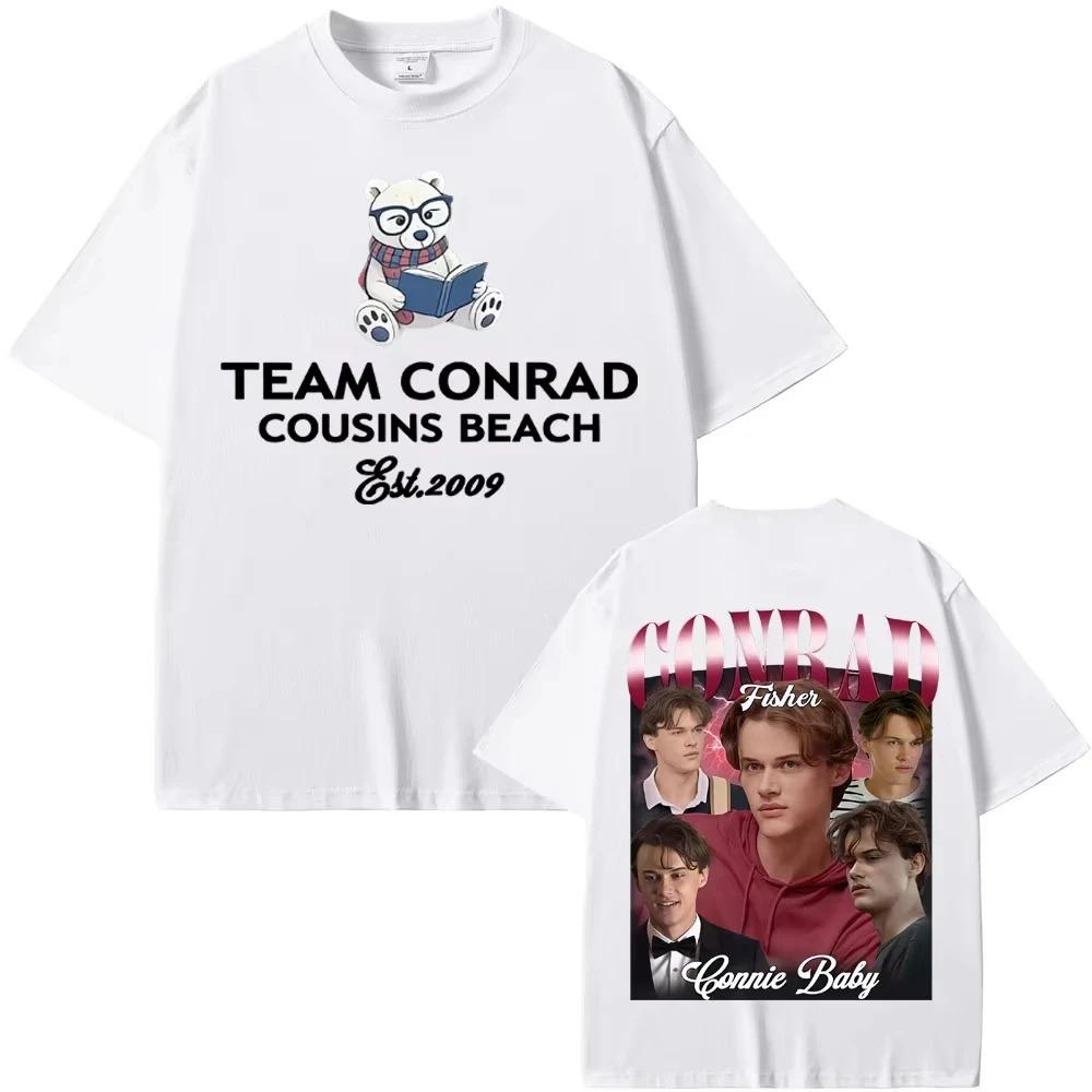 

Футболка Team Conrad Bootleg Футболка Conrad Fisher Футболка The Summer Turned Pretty Футболка Cousins Beach Принт з фільму Вуличний Harajuku Жіночий Чоловічий Одяг S темно-синього кольору