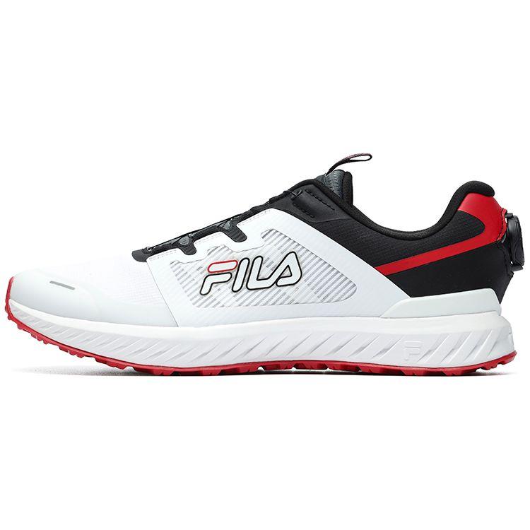 FILA Sports Synthetic Leather Fabric Low Top Running Shoes Men Sneakers White Black A12M132207FWB 40