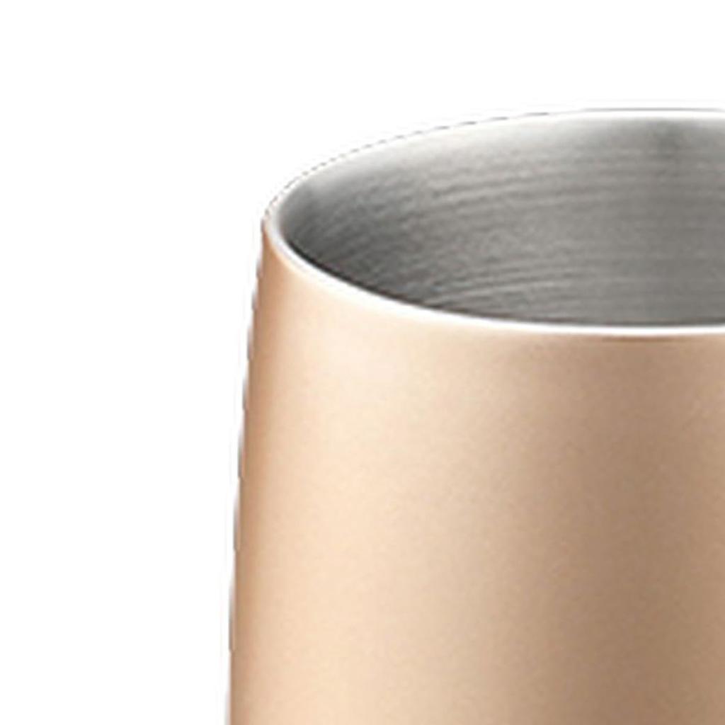 Tumbler Stainless Steel Double Wall Elegance Free Champagne Gold 250ml Made in Japan Eco Bag Made in J-kitchens 18/8 (Includes Vietnam)