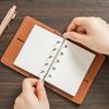 Deer & Sheep Grain Leather M5 Ring Binder: Portable, Removable, Minimalist Ins Style Notebook.