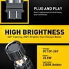 2X AUXITO 3157 LED Turn Signal Light Bulbs CANBUS Anti Hyper Flash Amber 2200K B