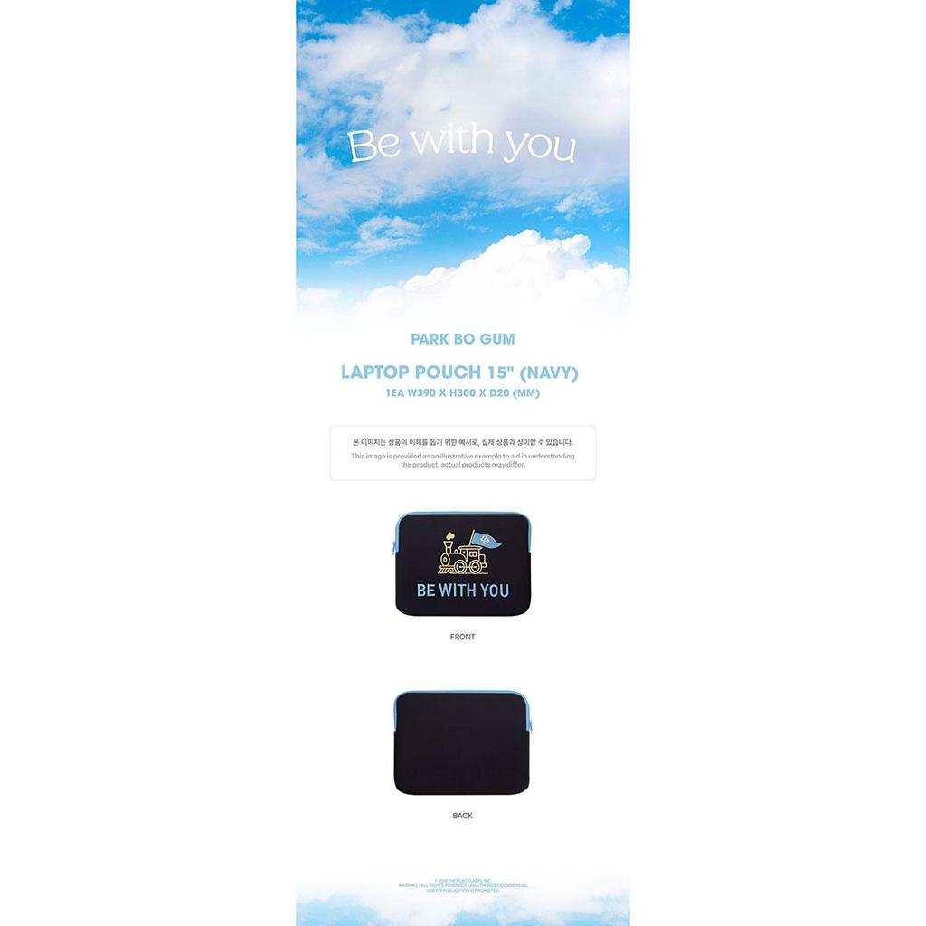 Park Bo Gum LAPTOP POUCH 15" (NAVY) - 'BE WITH YOU'