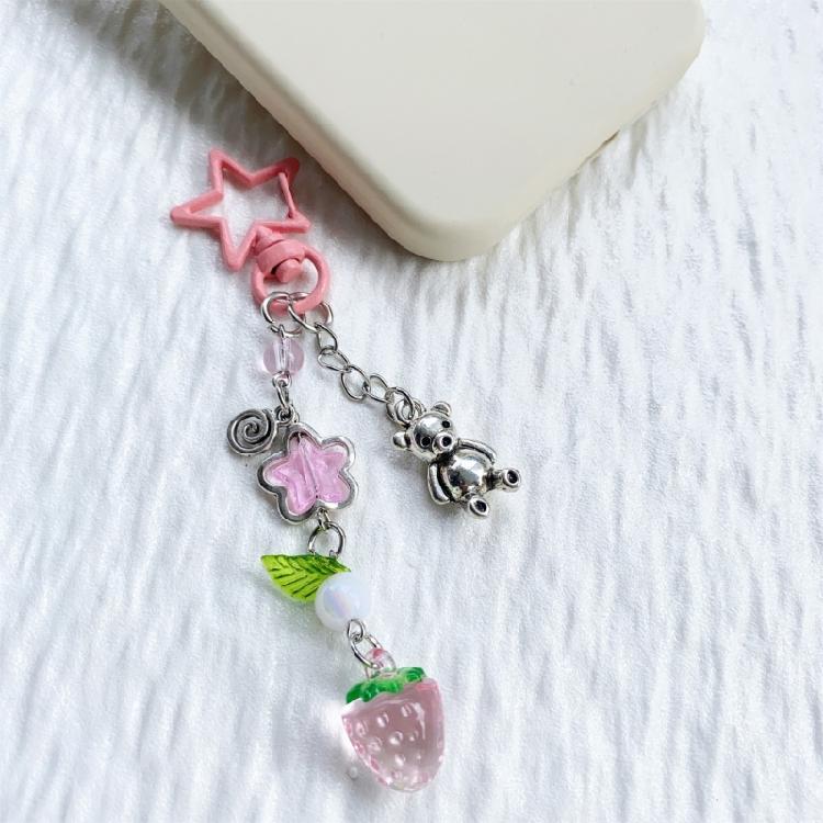 Sophisticated Hand Woven Key Holder with Pearls Beads Stylish Beaded Keychain Bag Pendant for Fashion Enthusiasts