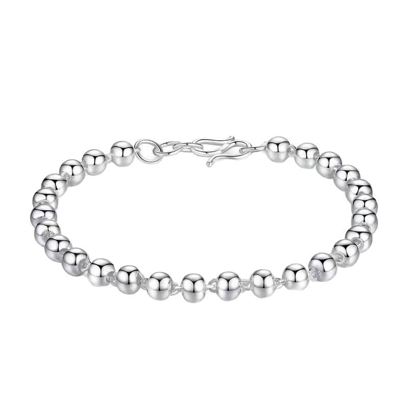 Silver Bead Bracelet - Stylish, High-Quality, Simple Designs for Women and Students