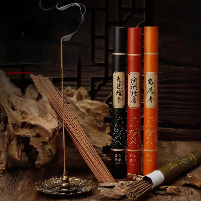 FY Natürliche 40 Stäbchen Sandelholz Räucherstäbchen Schlaf Chinesischer Hausduft Aroma Innen Buddha Räucherstäbchen Yoga Meditation Aromatherapie
