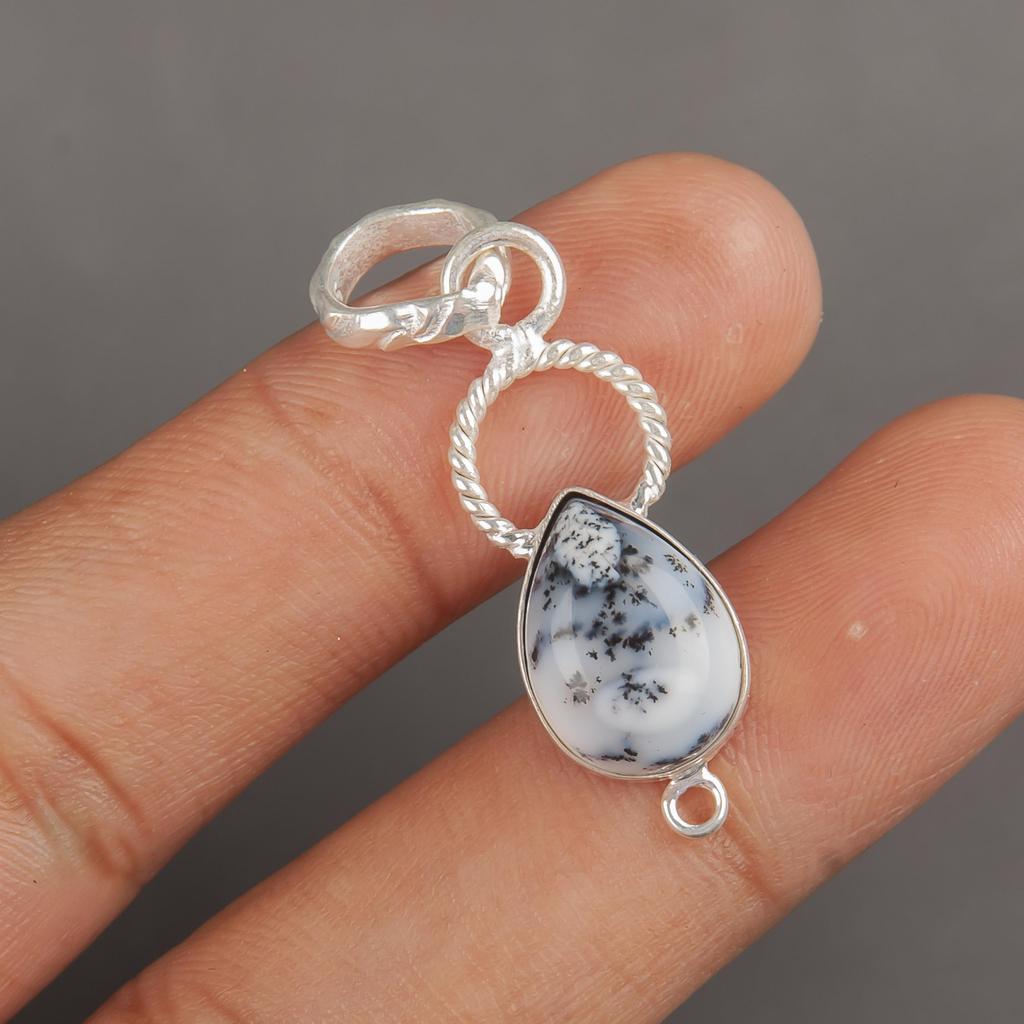 Dendritic Opal Jewelry, 925 Solid Sterling Silver Pendant Jewelry, Handmade Gorgeous Silver Pendant For Thanksgiving Gift