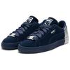 Puma Suede Dance Crew Comfortable Versatile Durable Low-Top Sneakers Unisex Sneakers Deep-Blue Silver 398306-02