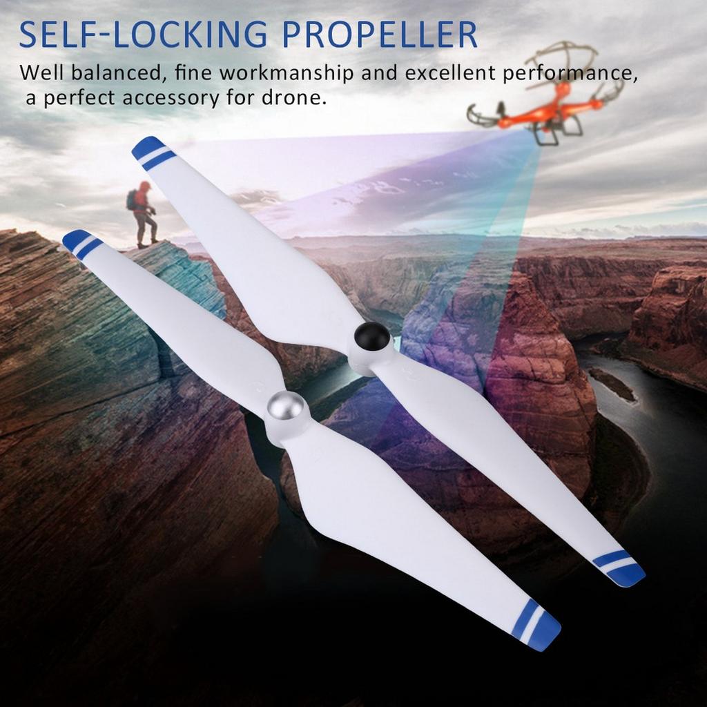 2 páry 9450 CW CCW vrtule čepele príslušenstvo pre DJI Phantom23 kvadrokoptéru (Biela   Modrá)