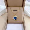 **Lively Women's Necklace: Titanium Steel & Gold-Plated Copper Clavicle Chain**
