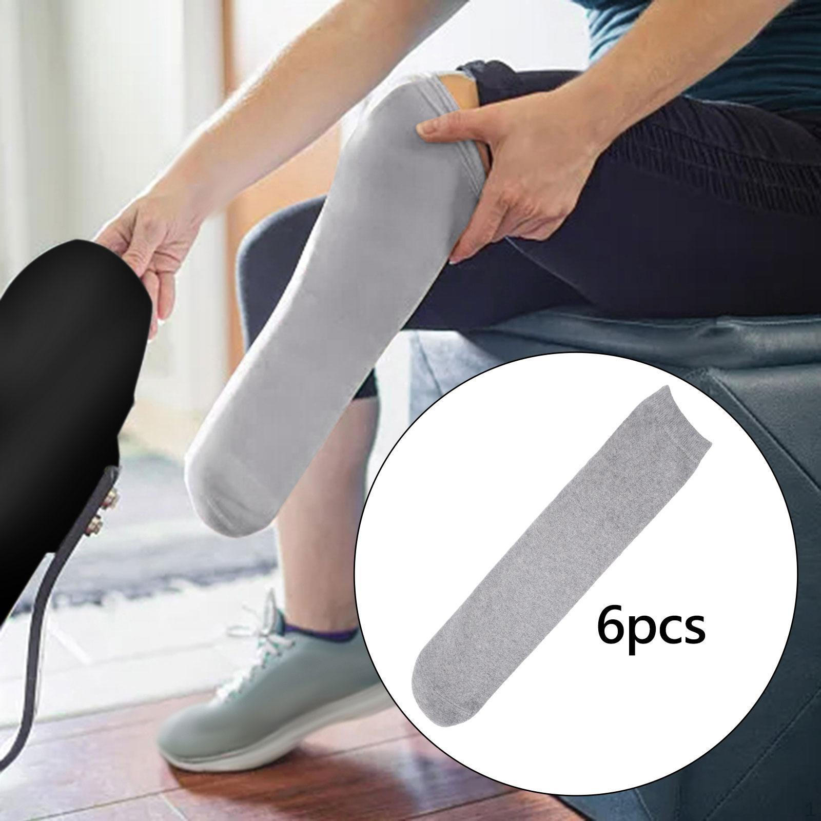 

6 упаковок носков для ампутантов для защиты культи, хлопковый материал, комфорт XXL серый