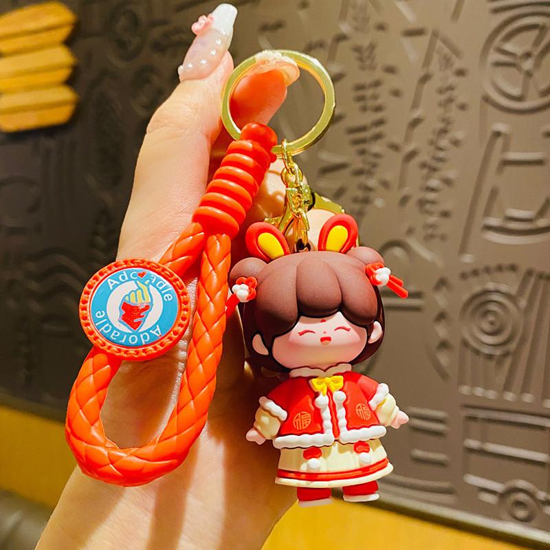 

Chihuahua Playful Pvc Keychain Perfect Bag Charm For Kids And Adults Alike Red Girl
