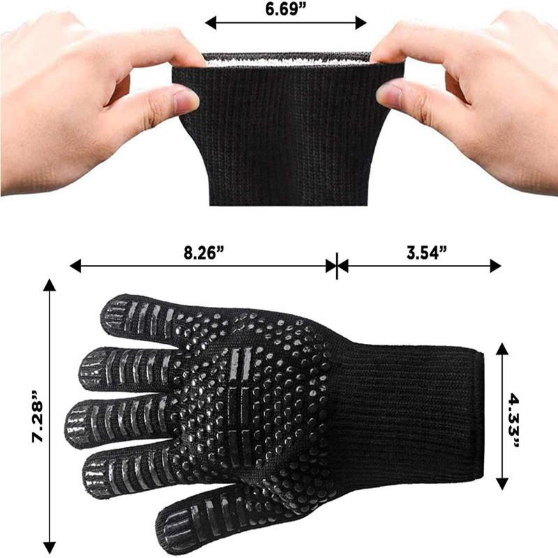Hitzebeständige Silikon-Ofenhandschuhe, Lebensmittelqualität, 800°F (ca. 425°C) Isolierung, Verbrühschutz-Backhandschuhe