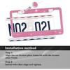 Bling Diamond License Plate Frame,Universal Stainless Steel License Plate Holder Fits U.S. Standard 2 Holes Model,Sparkle License Plate Frames Bling