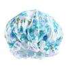 Large Lace Satin Anti-fume Cap PE Lined Waterproof Shower Cap Beauty Home Cap