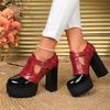 Niche light luxury 22 high-heeled soft leather retro single shoes low-top hair 22 years deep