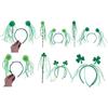 Mardi Gras Saint Patricks Day Hairband Adult Green Flower Shamrock Hairband