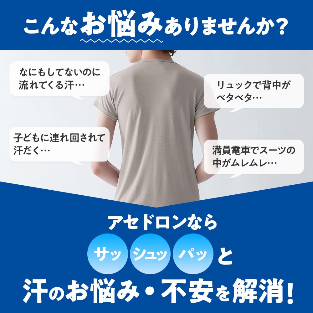 Gunze Acedron Men's V-Neck T-Shirt