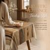 Square Printed Table Cover Rustic Wood Pattern Polyester Table Cloth  Outdoor Event