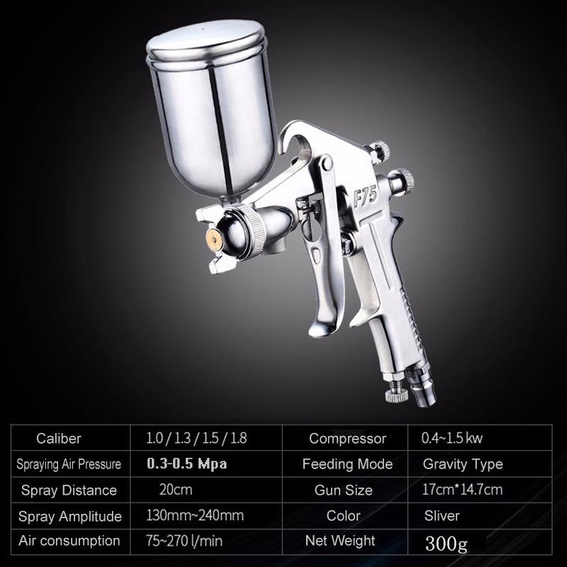 400 מ"ל Airbrush אקדח ריסוס מרסס סגסוגת ציור מרסס כלי עם הופר לצביעת מכוניות