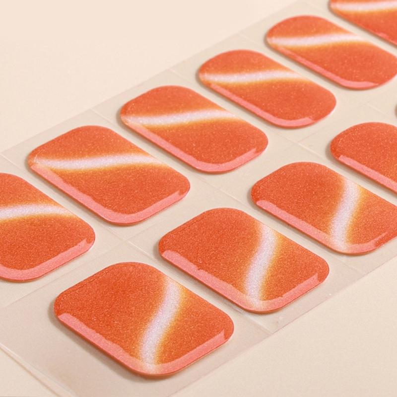 Semi Cured Gels Nails Stickers Nails Polish Strips Korean Style Gels Nails Strips Nails Art Decortions for Party