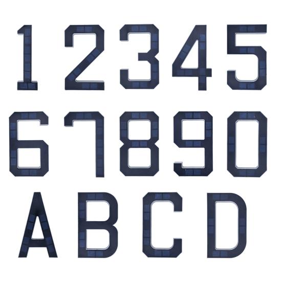 מספר בית מואר סולארי תאורת חוץ מספר כתובת LED מאיר עמיד למים מספר בית מודרני שלט כתובת לדלת כניסה חיצונית