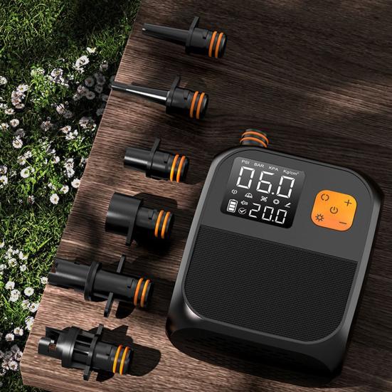 25PSI Air Pump 8000mAh Battery Rechargeable Paddle Board Pump Electric Portable Car Inflator with