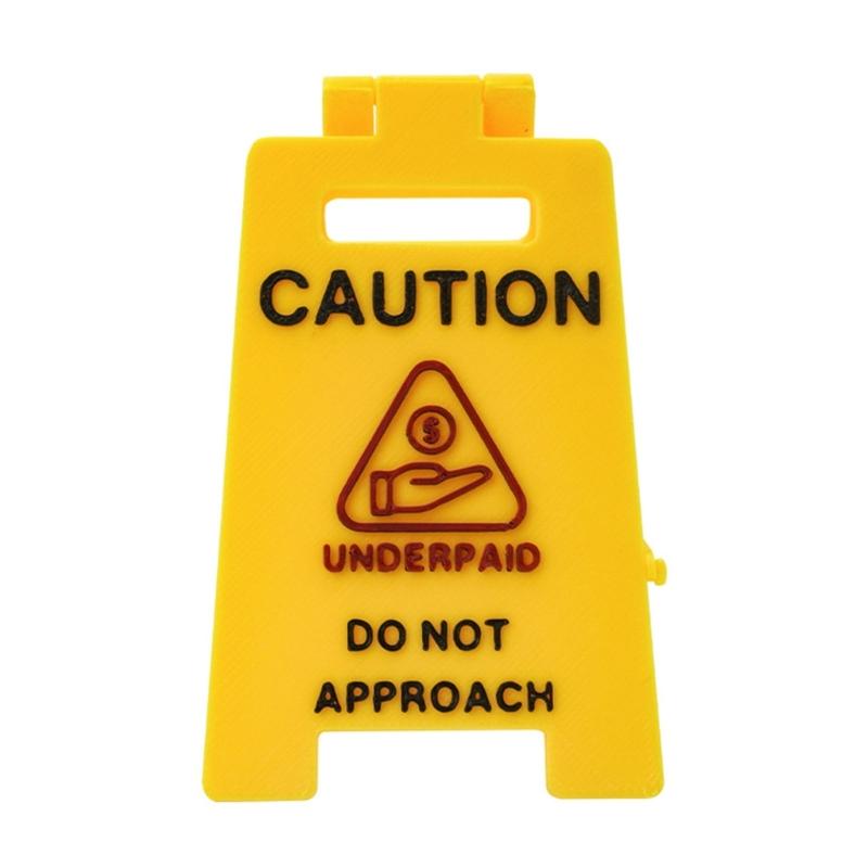 

Portable Desk Warning Sign For Employees Bright Color Office Decoration Plastic Mini Caution Sign Desktop Supplies 1