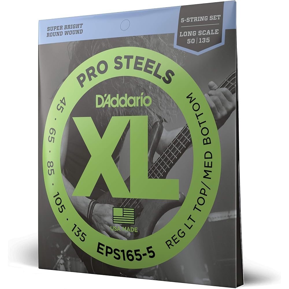 D'Addario Daddario Bass Strings Prosteel Long Scale 5 Strings .045-.135 EPS165-5 [Domestic Genuine]