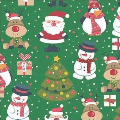 Geschenkpapierrolle - Weihnachten - Grün - 50 cm x 5 m - Papier - Gemischt