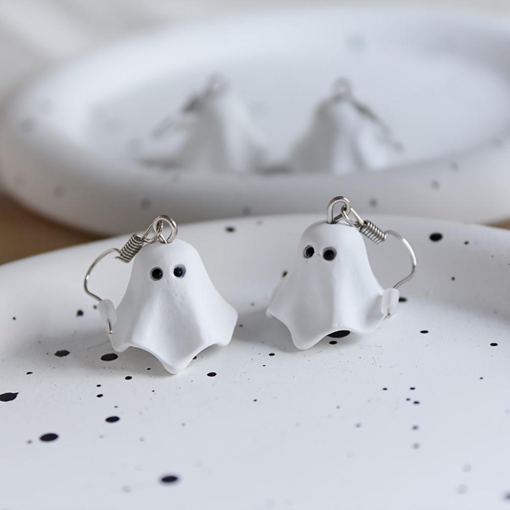 Gothic Ghost Earrings Dramatic Pumpkin Drop Earrings Halloween Pumpkin Earrings Lightweight For Gothic Fashion Festival Gift